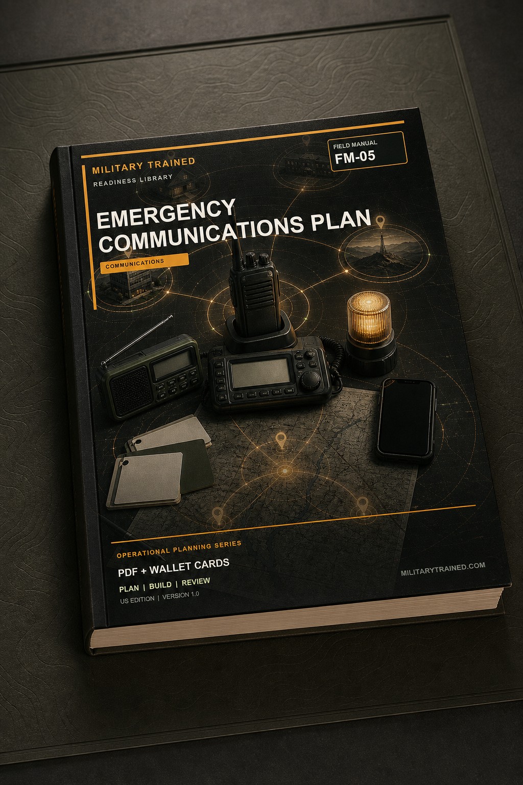 3D product preview of Emergency Communications Plan