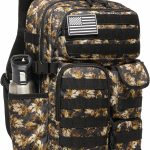 30L Waterproof Tactical Backpack with Laptop Sleeve – Yellow Maple Leaf