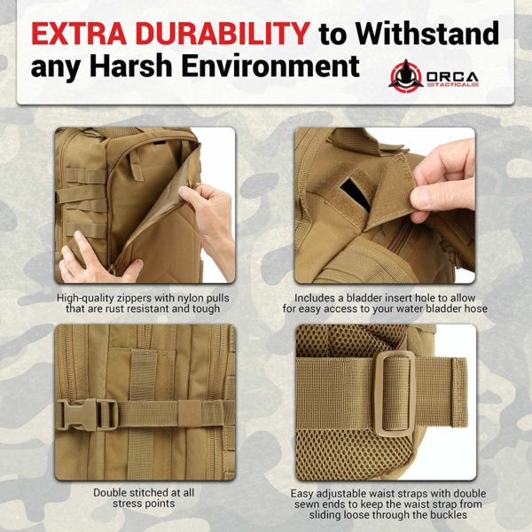 34L Small Tactical Army Survival Backpack