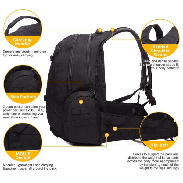 35L Airforce Tactical Backpack for Hiking, Camping & Survival