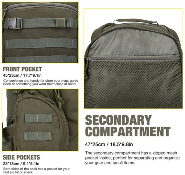 35L Airforce Tactical Backpack for Hiking, Camping & Survival
