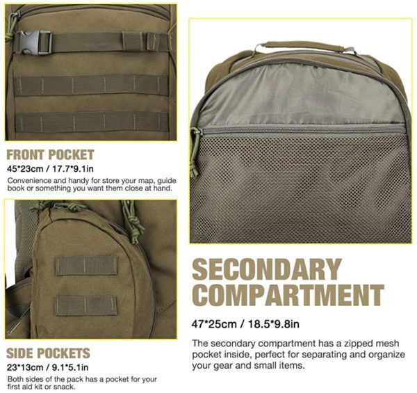 35L Airforce Tactical Backpack for Hiking, Camping & Survival