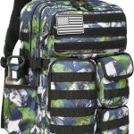 35L Waterproof Tactical Backpack with Laptop Sleeve – Green Leaf