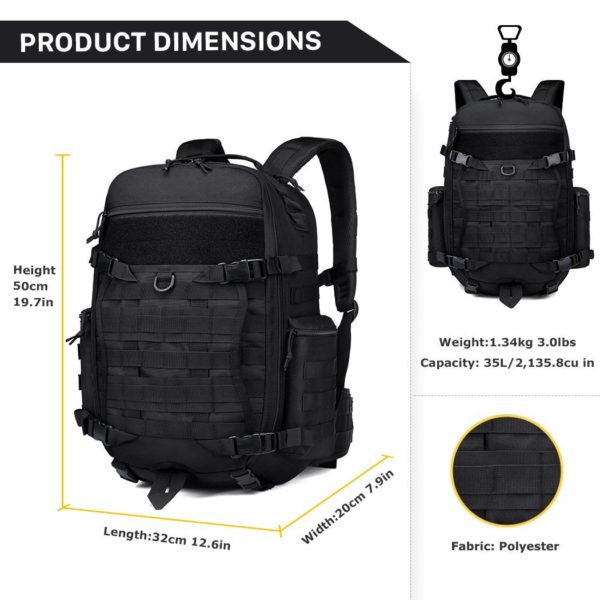 40L Military Hiking Backpack for Camping & Day Walks