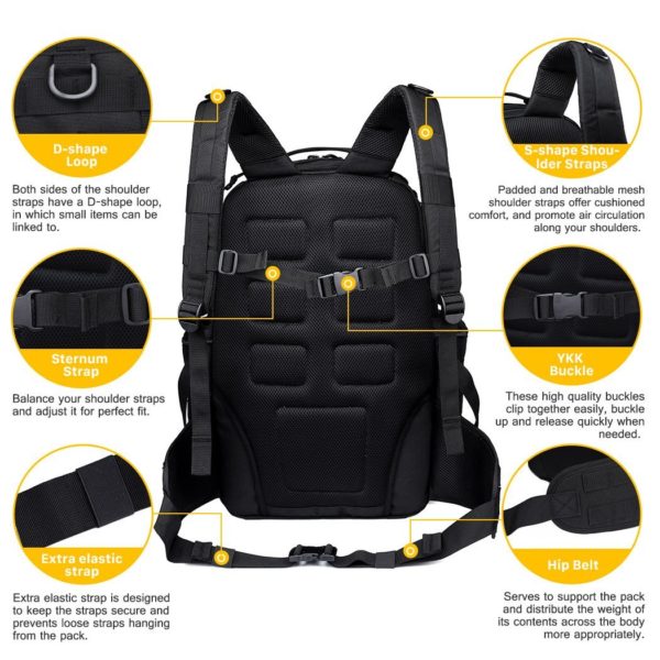 40L Military Hiking Backpack for Camping & Day Walks