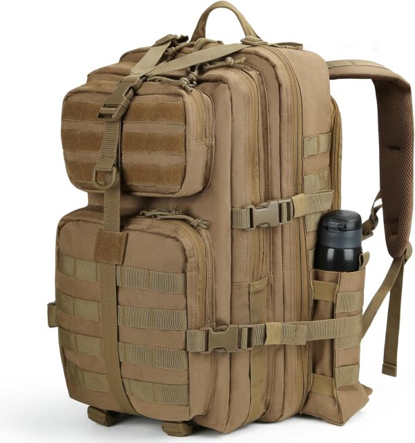 40L MOLLE Tactical Backpack Water-Resistant – Tan
