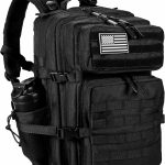 45L MOLLE Tactical Backpack with 17" Laptop Compartment – Black