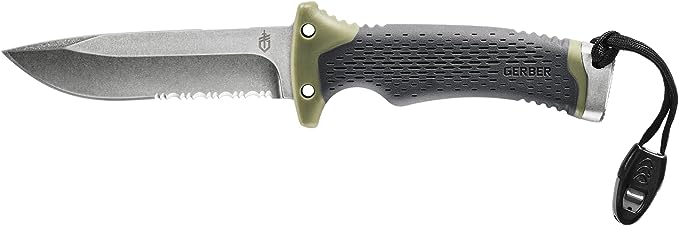 Gerber Ultimate Survival Knife Kit - Fixed Blade with Fire Starter and Whistle