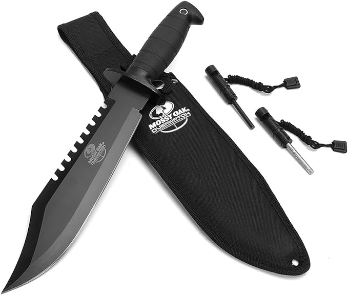 Ultimate Wilderness Companion: 15-inch Tactical Bowie Knife Set for Hunting and Survival