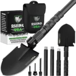 Rhino USA Heavy Duty Survival Shovel with Pick - Ultimate Tool for Off-Road Adventures and Outdoor Activities