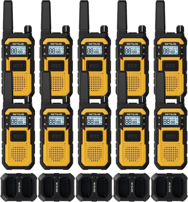 heavy-duty-frs-walkie-talkies-ip67-waterproof-mil-std-810h-10-pack-with-1