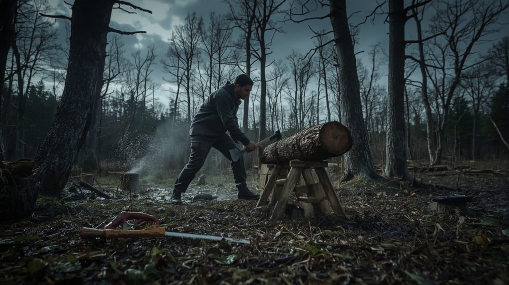 Axe, Hatchet, and Folding Saw Skills for Survival: Safe Bucking, Splitting, Limbing, and Field Sharpening Without Injuries