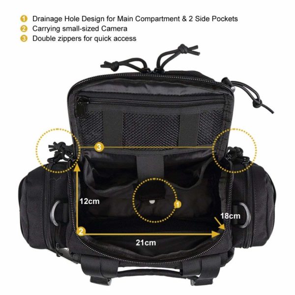 Compact Military Molle Sling Pouch with Shoulder Strap