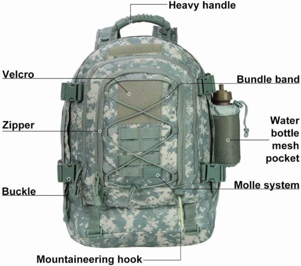 Expandable Waterproof Military Backpack
