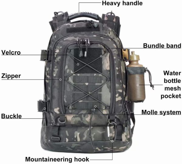 Expandable Waterproof Military Backpack
