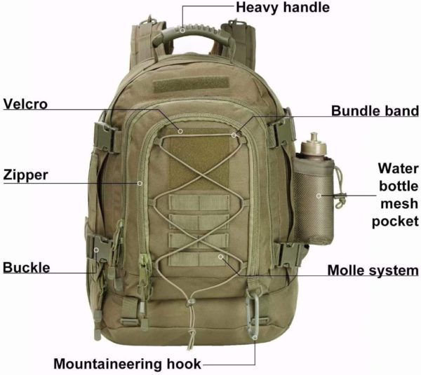 Expandable Waterproof Military Backpack