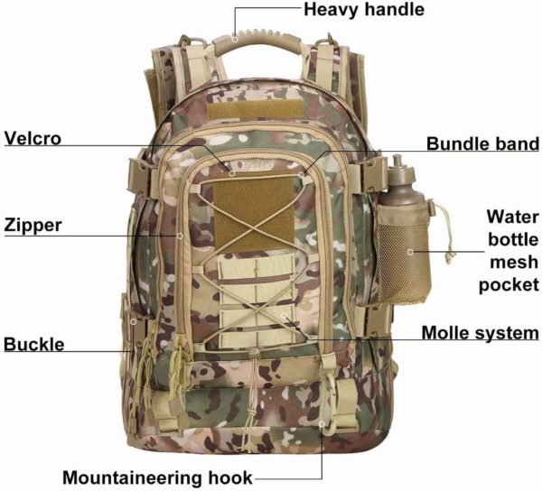 Expandable Waterproof Military Backpack