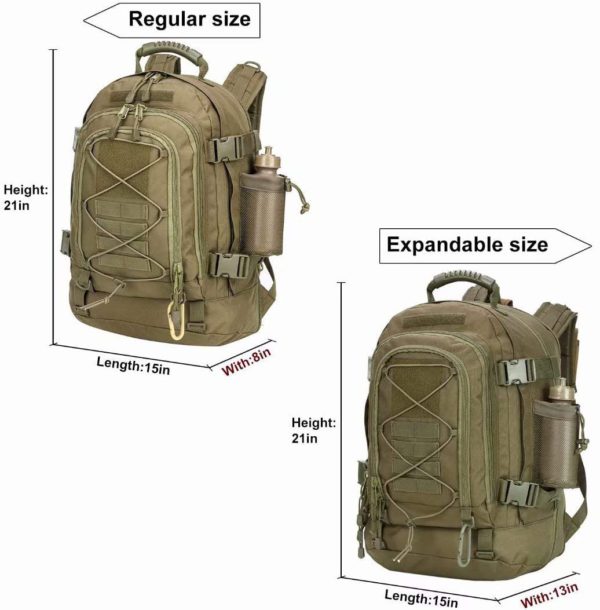 Expandable Waterproof Military Backpack