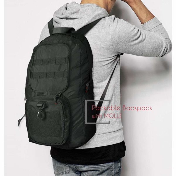 Lightweight Waterproof Navy Day Backpack with Molle