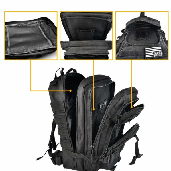 Navy, Army & Military Tactical Molle Backpack for Survival, Hunting & Hiking