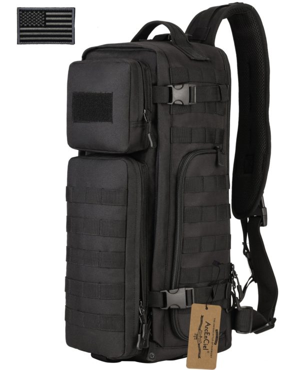 Tactical Army & Military Sling Back Day Pack with Hydration Pouch