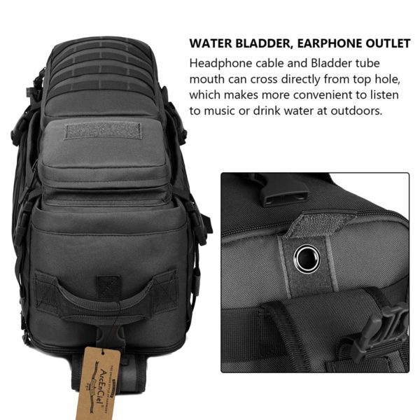 Tactical Army & Military Sling Back Day Pack with Hydration Pouch