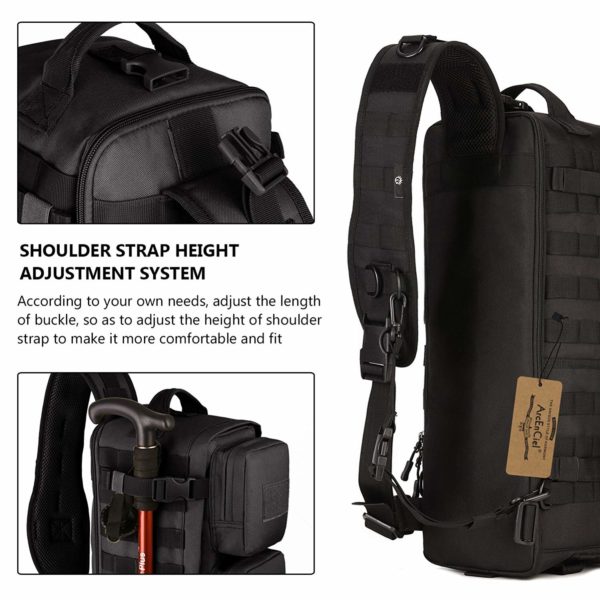 Tactical Army & Military Sling Back Day Pack with Hydration Pouch