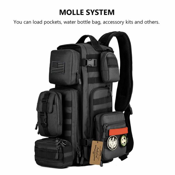 Tactical Army & Military Sling Back Day Pack with Hydration Pouch