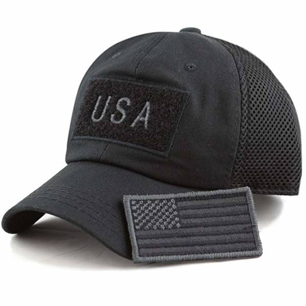 USA Flag Patch Buckle Mesh Cap