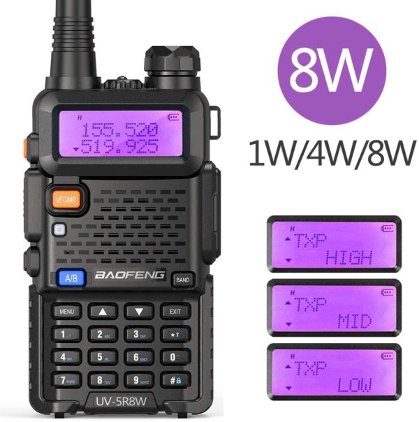 UV-5R - 8 Watt - High Power Dual-Band Two-Way Radio